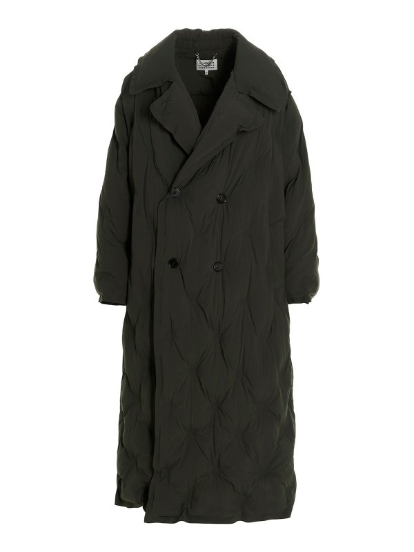 Maison Margiela: padded coats - Long double breast padded coat