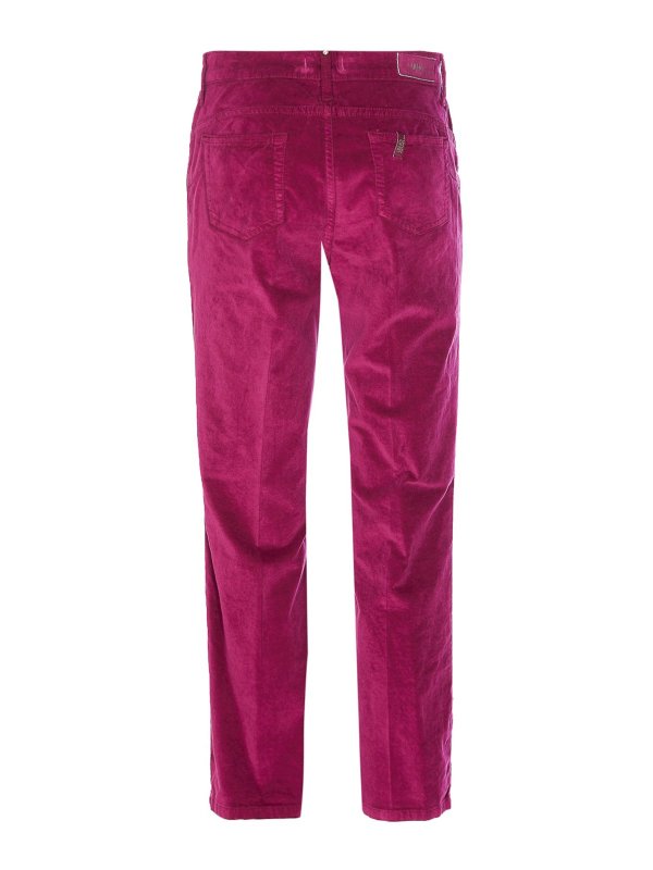 Liu Jo: casual trousers online - Velvet pants with jewel buttons