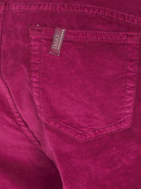 iKRIX Liu Jo: casual trousers - Velvet pants with jewel buttons