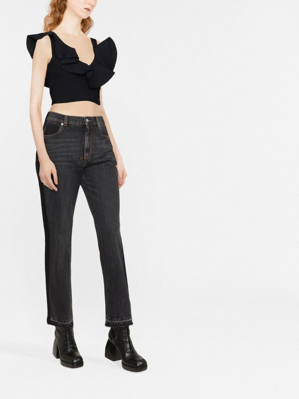 ALEXANDER MCQUEEN: bootcut jeans online - Bootcut cropped jeans