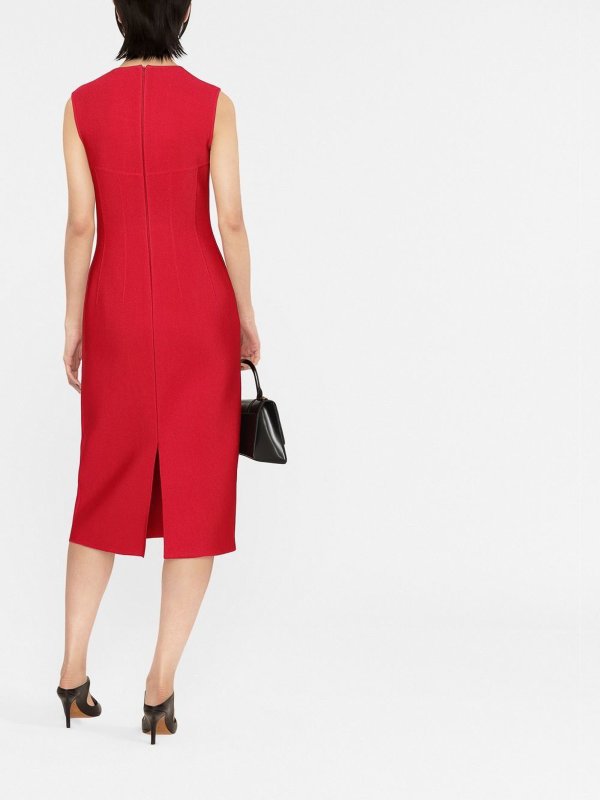 iKRIX ALEXANDER MCQUEEN: ニーレングスドレス - 膝丈ドレス - 赤