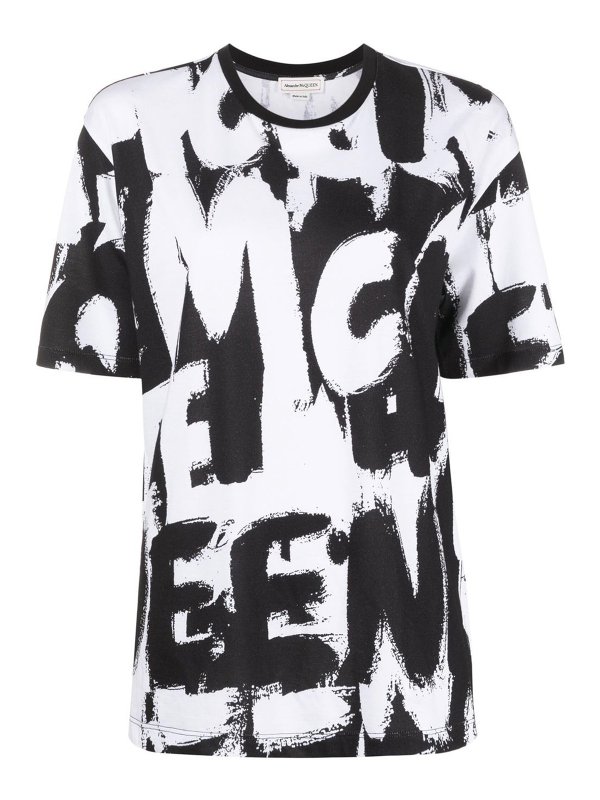 ALEXANDER MCQUEEN: Camisetas - Camiseta - Blanco