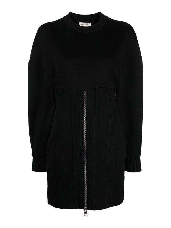 ALEXANDER MCQUEEN: short dresses - Zipped cotton dress
