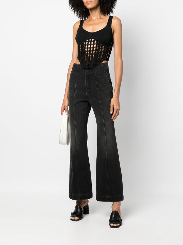 AMBUSH: flared jeans online - Flared cropped trousers