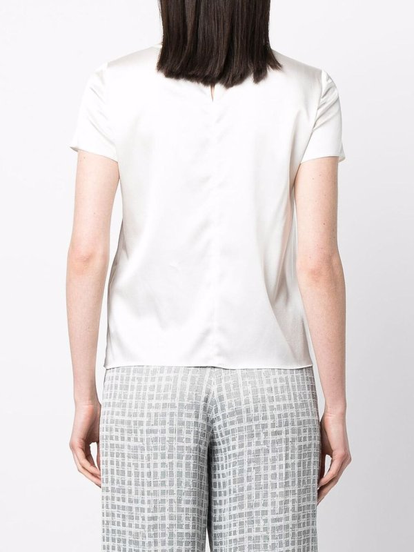 Stretch silk T-shirt shop online: EMPORIO ARMANI