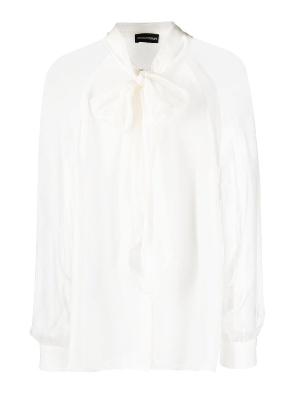 EMPORIO ARMANI: Blouses - Blouse - Blanc