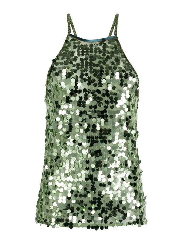 FORTE FORTE: Tops y camisetas sin mangas - Top - Verde