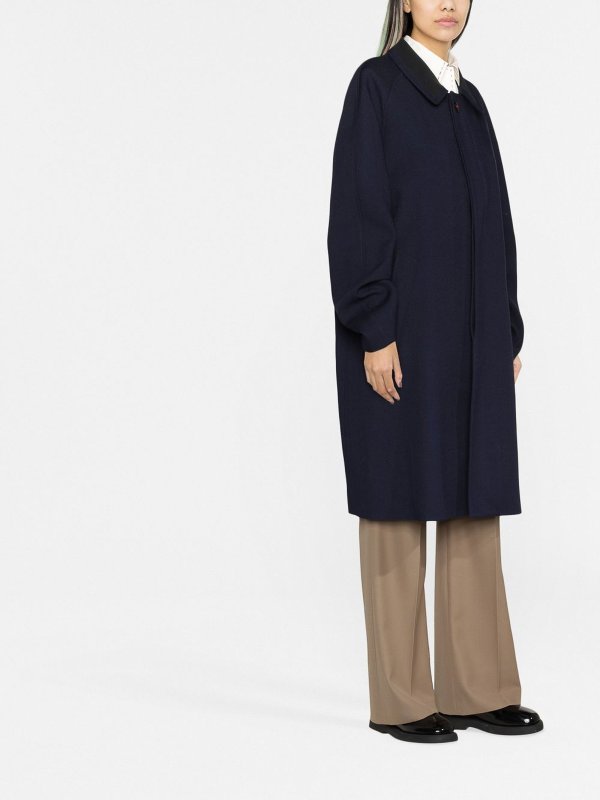Wool blend coat shop online: Maison Margiela