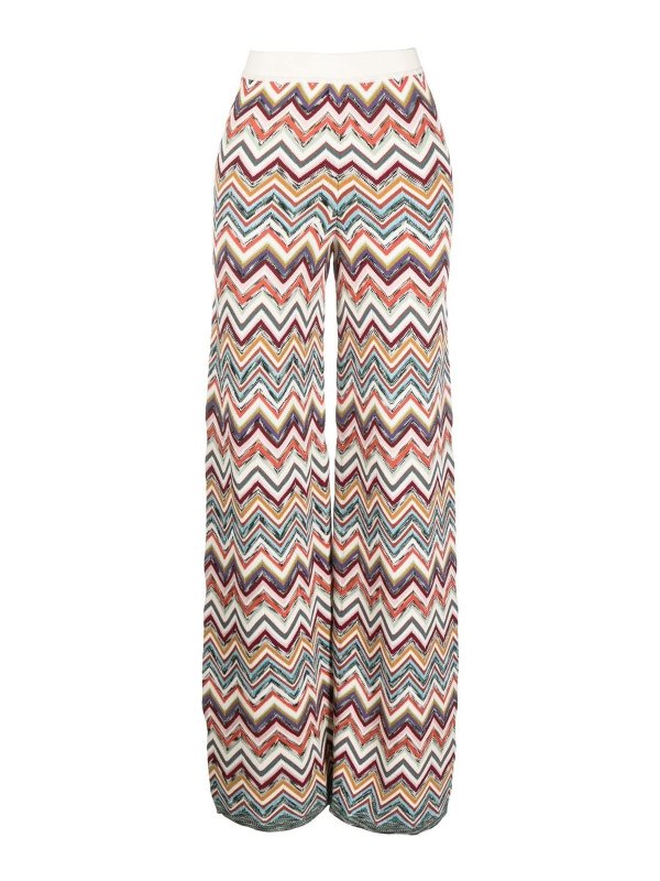 MISSONI: カジュアルトラウザー - カジュアルパンツ - マルチカラー
