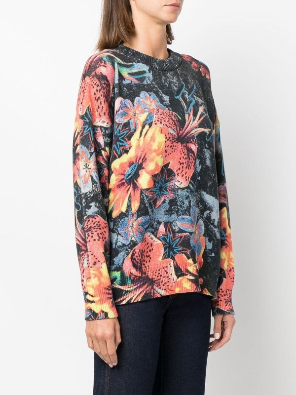 iKRIX PAUL SMITH: crew necks - Floral-print knit jumper