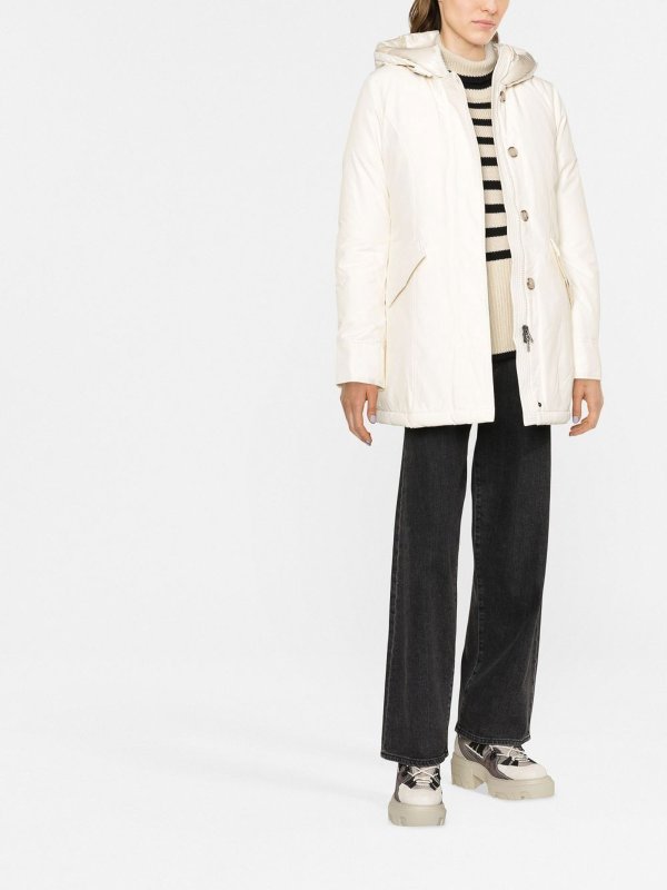 WOOLRICH: padded coats online - Padded hooded coat