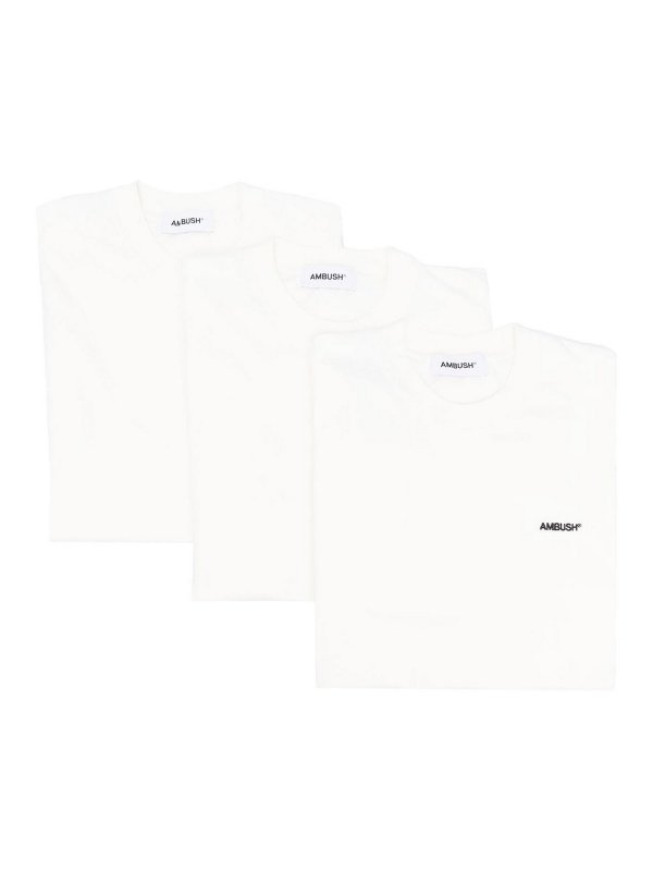 AMBUSH: t-shirts - Embroidered-logo detail T-shirt