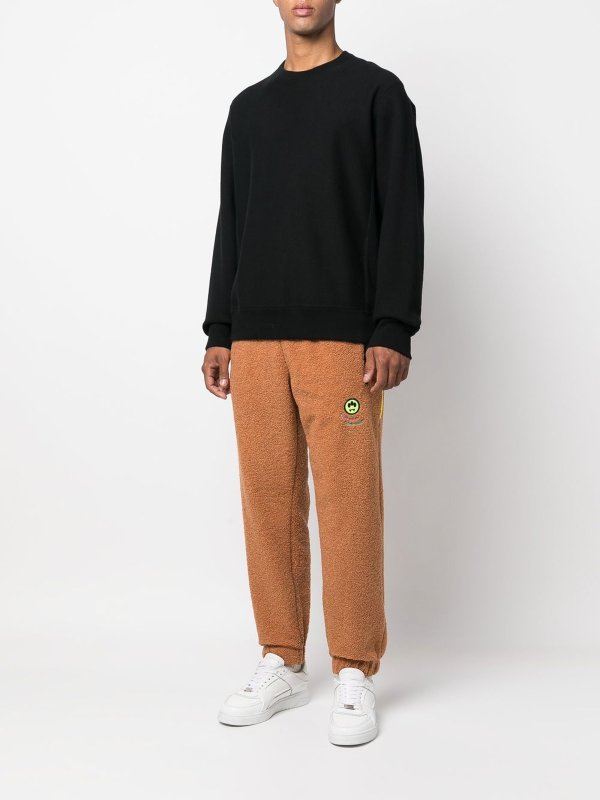 BARROW: tracksuit bottoms online - Logo-embroidered fleece sweatpants