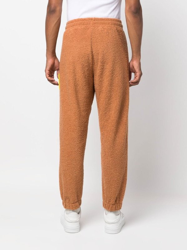 Logo-embroidered fleece sweatpants shop online: BARROW