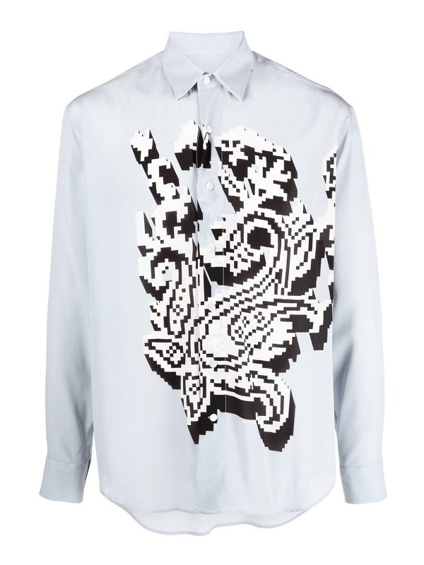 ETRO: camicie - Camicia in seta stampata