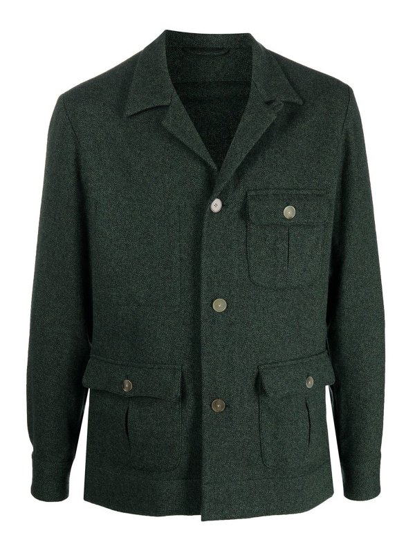 FINAMORE 1925: casual jackets - Herringbone wool and cashmere jacket