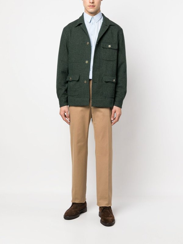 FINAMORE 1925: casual jackets online - Herringbone wool and cashmere jacket