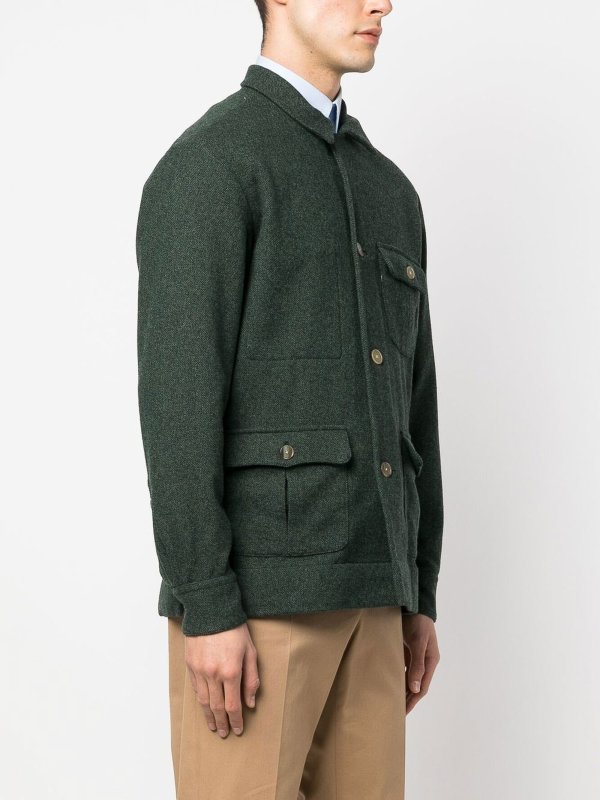 iKRIX FINAMORE 1925: casual jackets - Herringbone wool and cashmere jacket