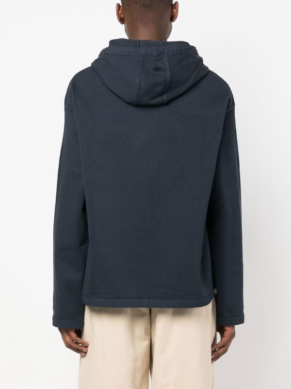 Logo patch boxy hoodie shop online: JIL SANDER