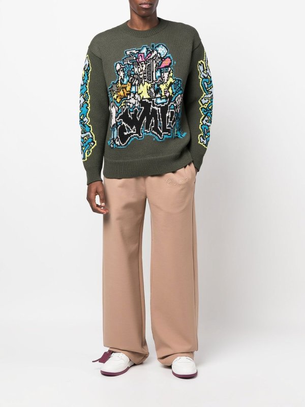 OFF-WHITE: クルーネック online - クルーネック - 緑