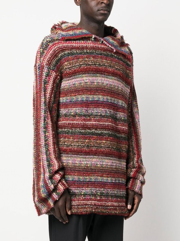 iKRIX VITELLI: crew necks - Striped recycled wool hooded sweater