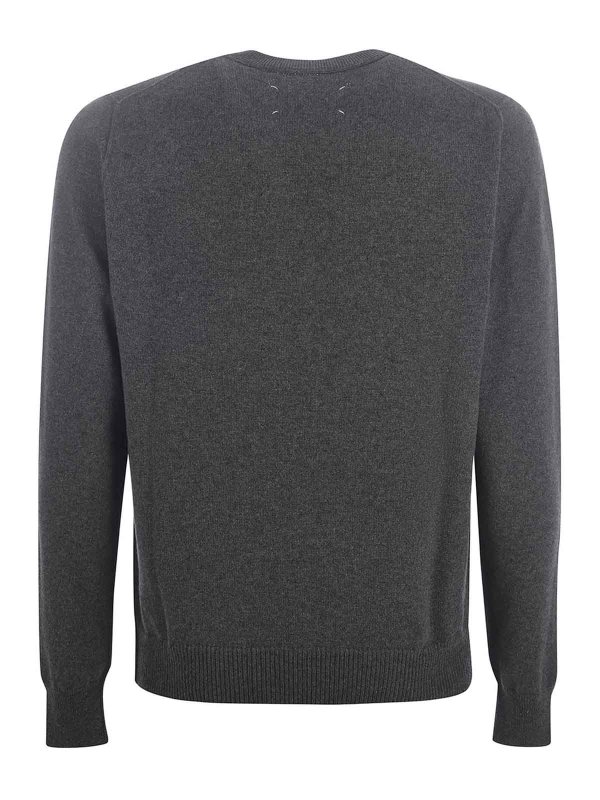 Maison Margiela: Pull col rond online - Pull Col Rond - Gris Foncé