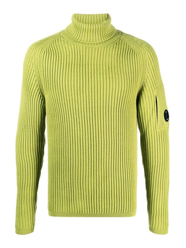 C.P. COMPANY: Col roulé & Col polo - Pull Col Roulé - Jaune