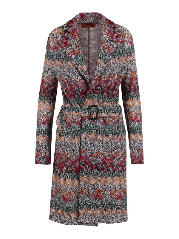 MISSONI: Abrigos semilargos - Abrigo Midi - Multicolor