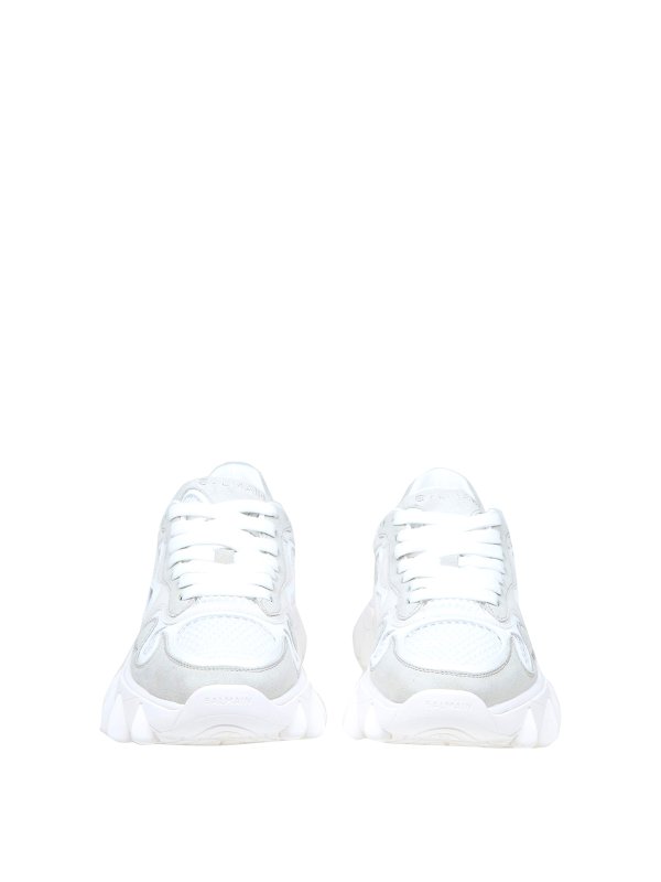 B-east sneakers in white leather and mesh shop online: Balmain