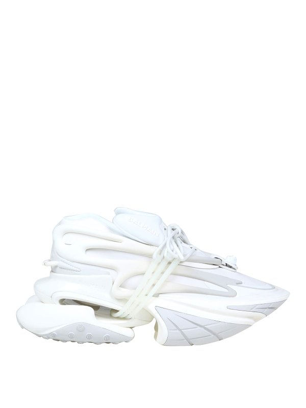 Balmain: sneakers - Sneakers Unicorn in neoprene e pelle