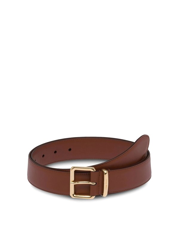 MIU MIU: belts - Logo buckle belt
