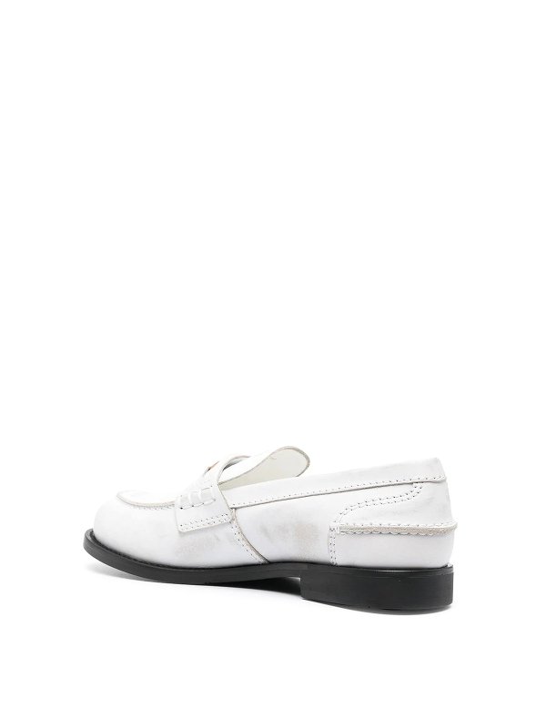iKRIX MIU MIU: Loafers & Slippers - Logo-plaque leather loafers
