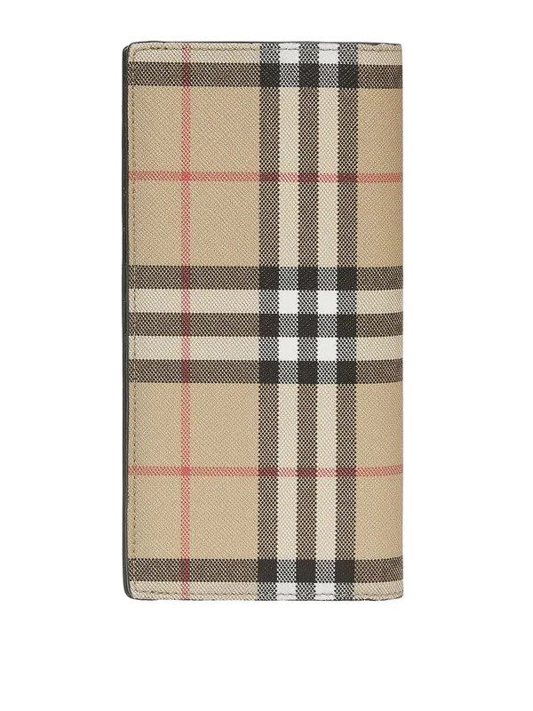 BURBERRY: wallets & purses online - Leather check-pattern wallet
