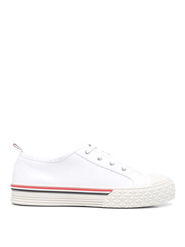 THOM BROWNE: Chaussures de sport - Baskets - Blanc