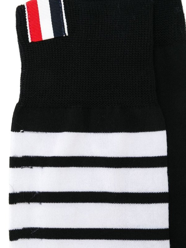THOM BROWNE: socks online - Socks with 4-stripe detail