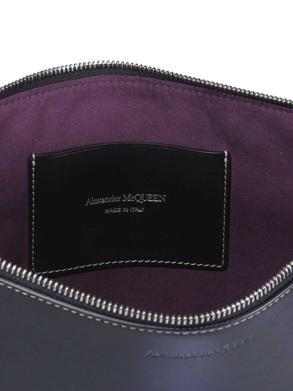 クラッチバッグ - 黒 shop online: ALEXANDER MCQUEEN