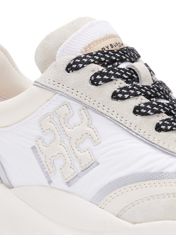 Leather and fabric sneakers shop online: TORY BURCH