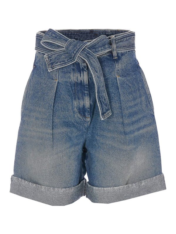 GOLDEN GOOSE: トラウザーショーツ - ショートパンツ - ブルー