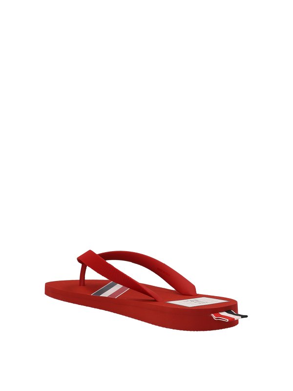 THOM BROWNE: sandals online - Logo flip flops