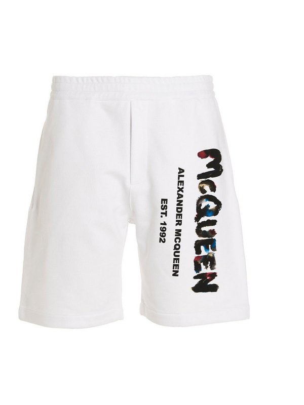 ALEXANDER MCQUEEN: トラウザーショーツ - ショートパンツ - 白