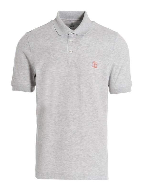 BRUNELLO CUCINELLI: Polos - Polo - Gris