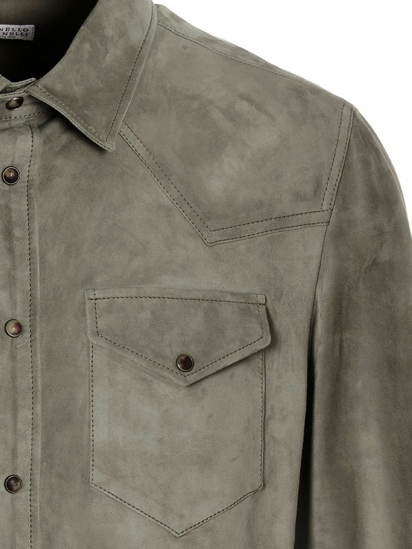 iKRIX BRUNELLO CUCINELLI: shirts - Suede shirt