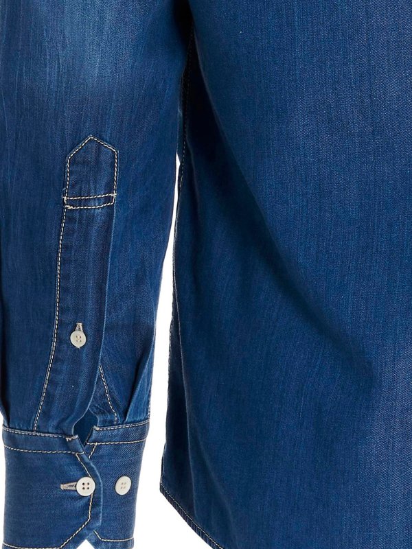 シャツ - ブルー shop online: BRUNELLO CUCINELLI