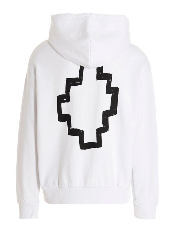 grinende med hensyn til Kloster Sweatshirts & Sweaters Marcelo Burlon County Of Milan - Tempera Cross hoodie  with pouch pocket - CMBB040C99FLE0010110