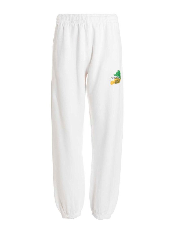 OFF-WHITE: tracksuit bottoms - Joggers with front logo