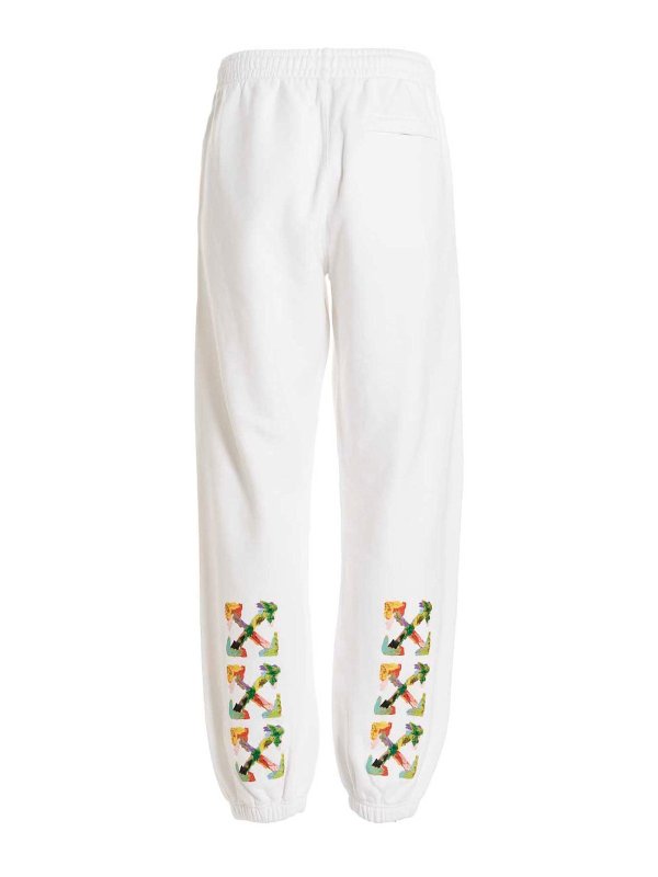OFF-WHITE: tracksuit bottoms online - Joggers with front logo