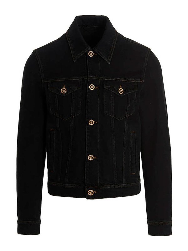 VERSACE: denim jacket - Medusa denim jacket