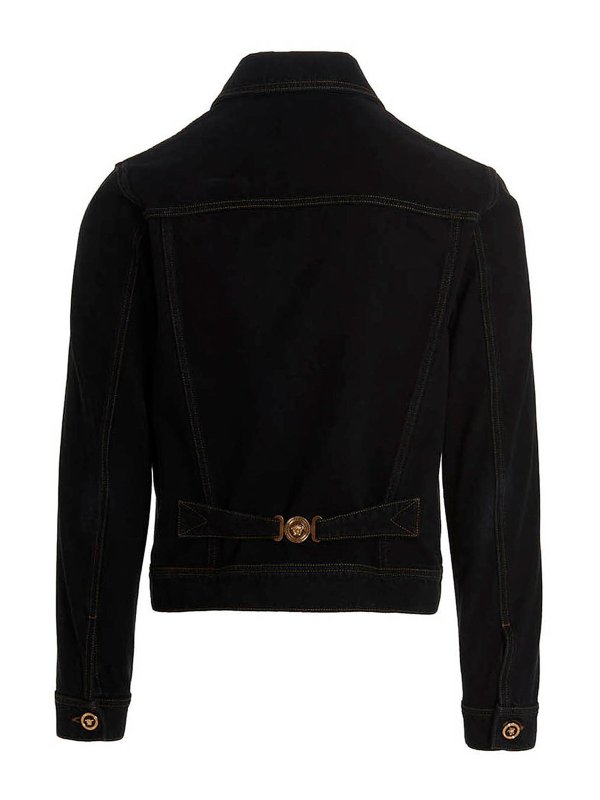 VERSACE: denim jacket online - Medusa denim jacket