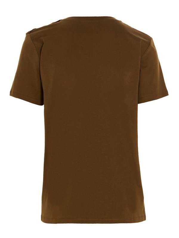 Balmain: T-shirts online - T-Shirt - Vert