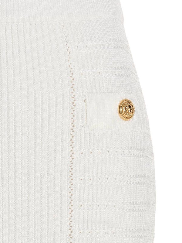 iKRIX Balmain: Long skirts - Logo button knit skirt